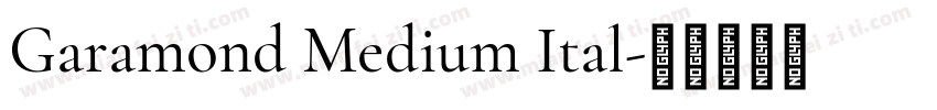 Garamond Medium Ital字体转换